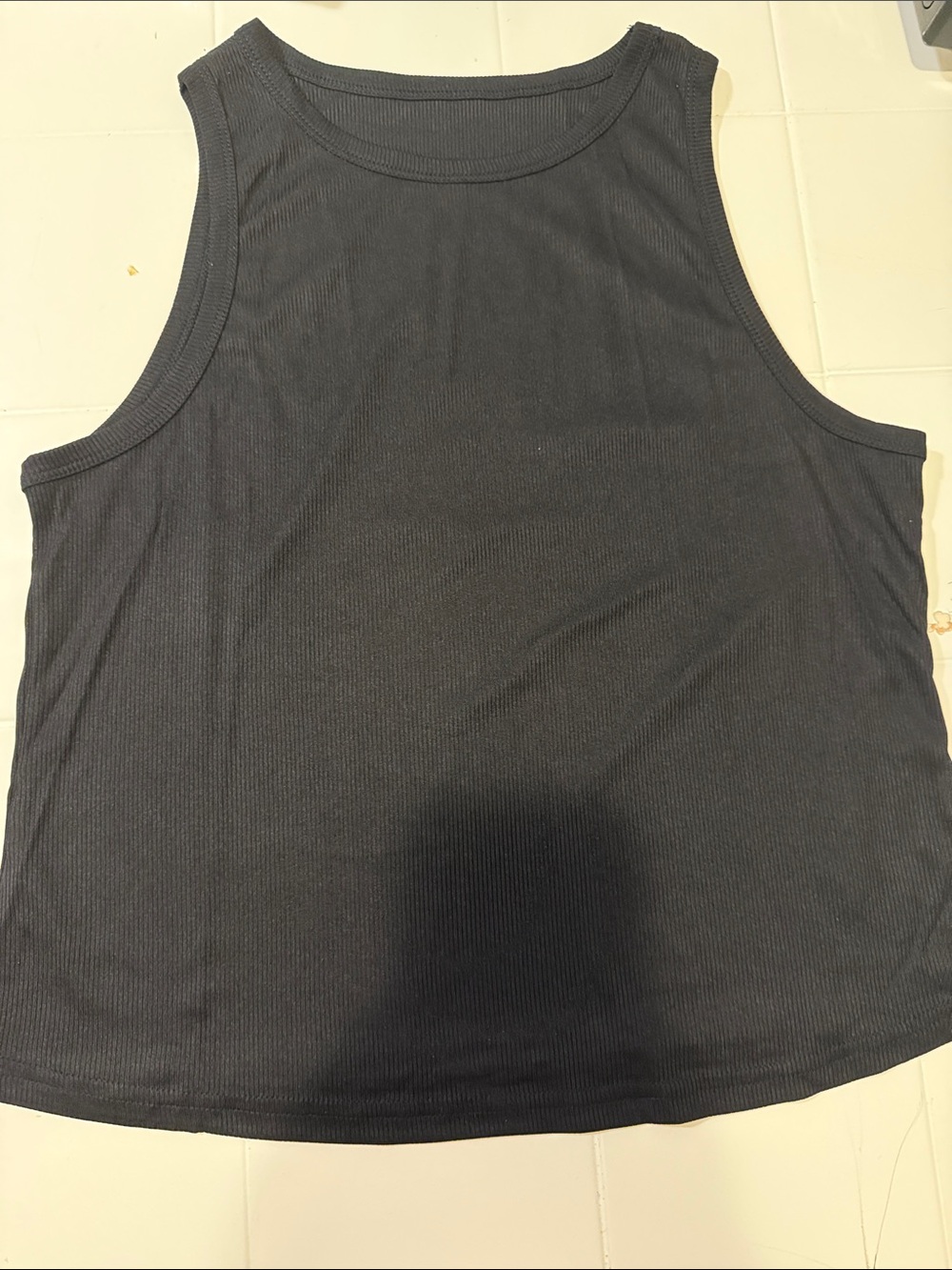 Classic Black Ribbed Tank Top